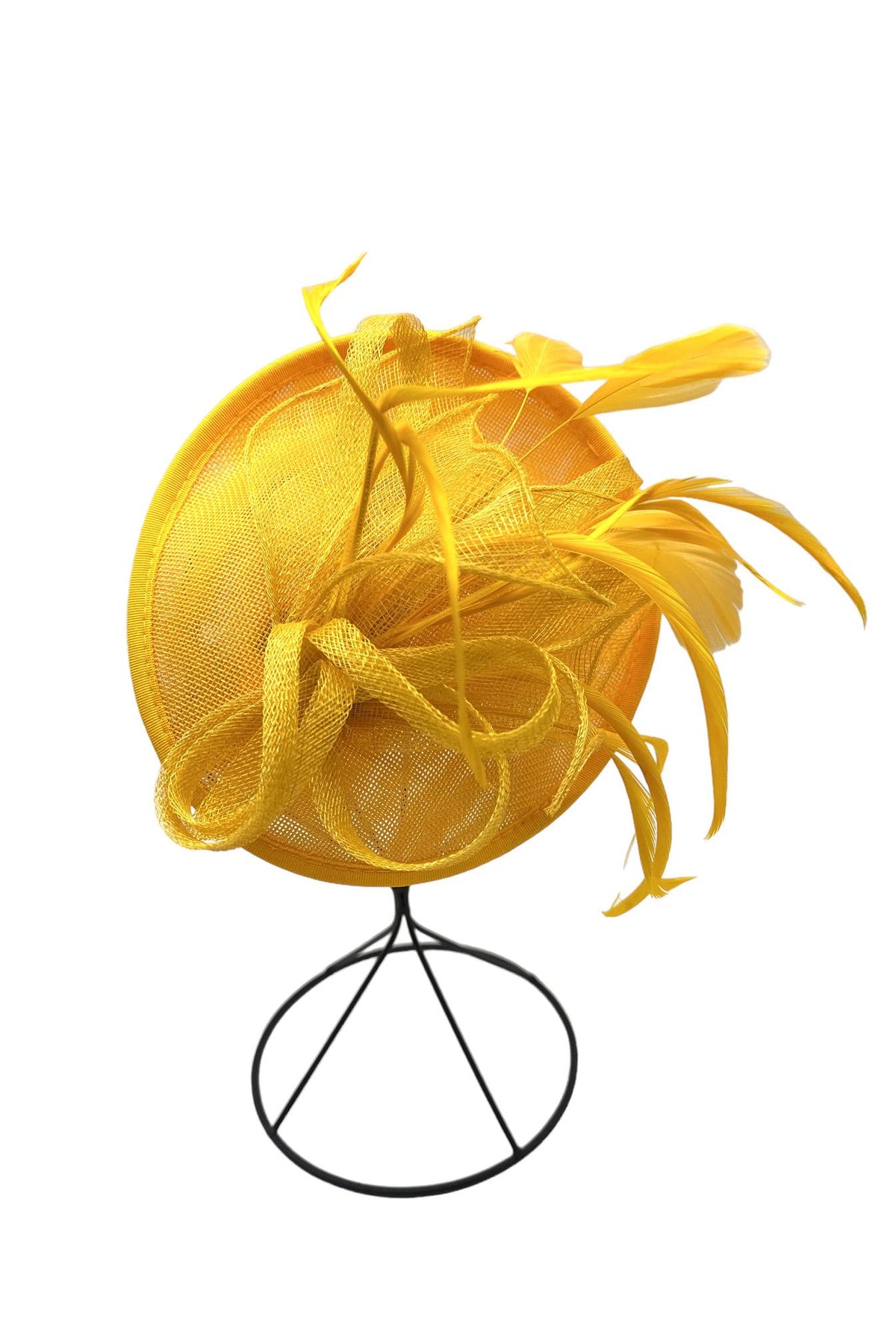 H3073 Yellow Fascinator