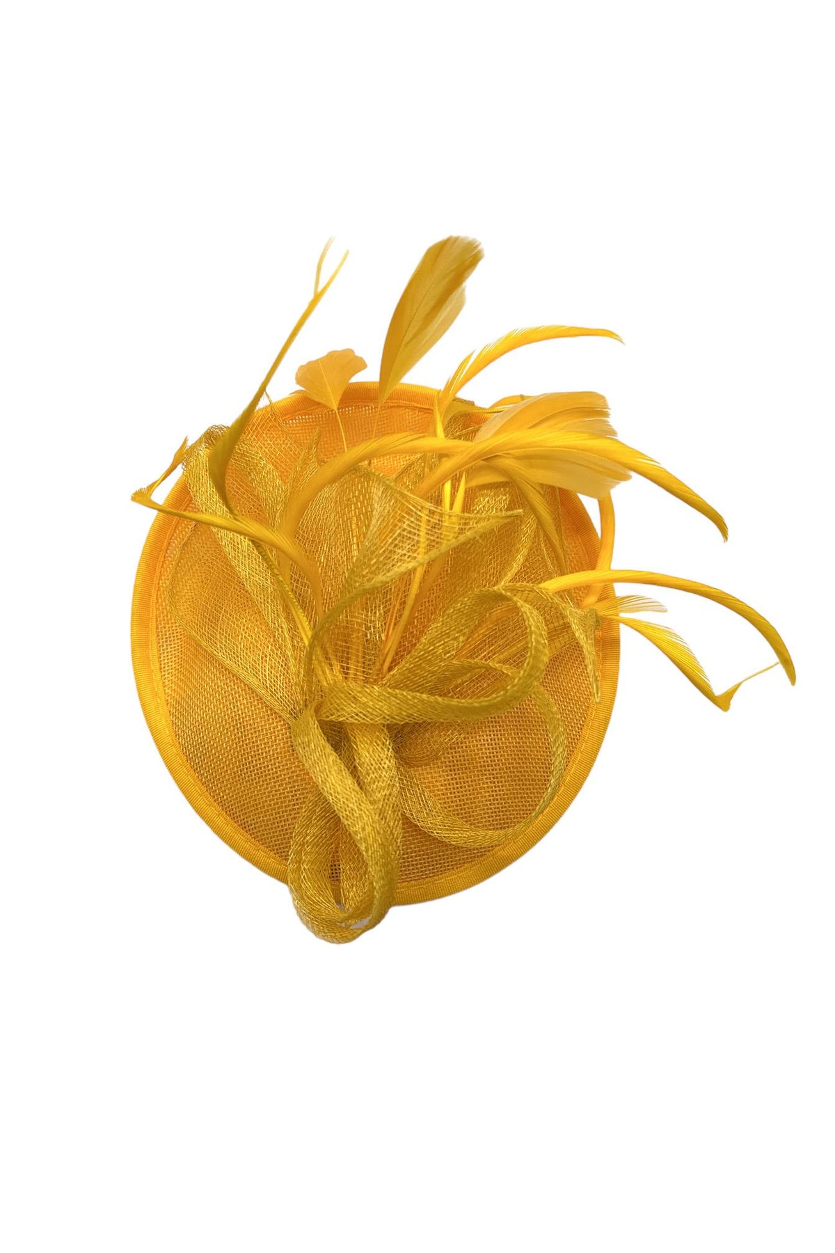 H3073 Yellow Fascinator