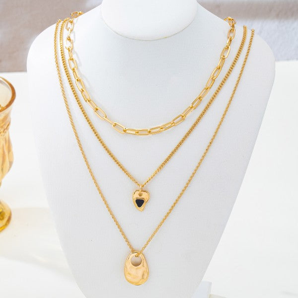 H3178 Organic Drop Toggle Necklace