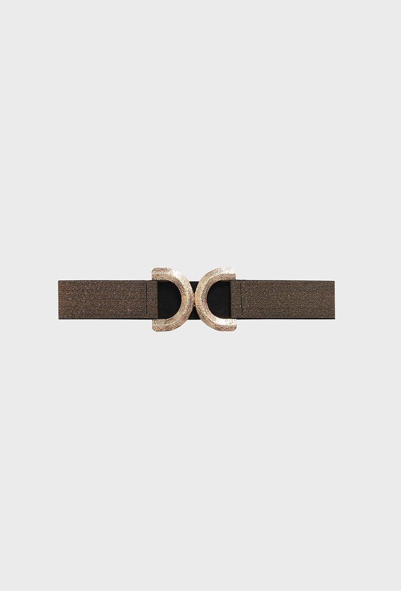 H1046 Gold Double Gold Buckle Belt