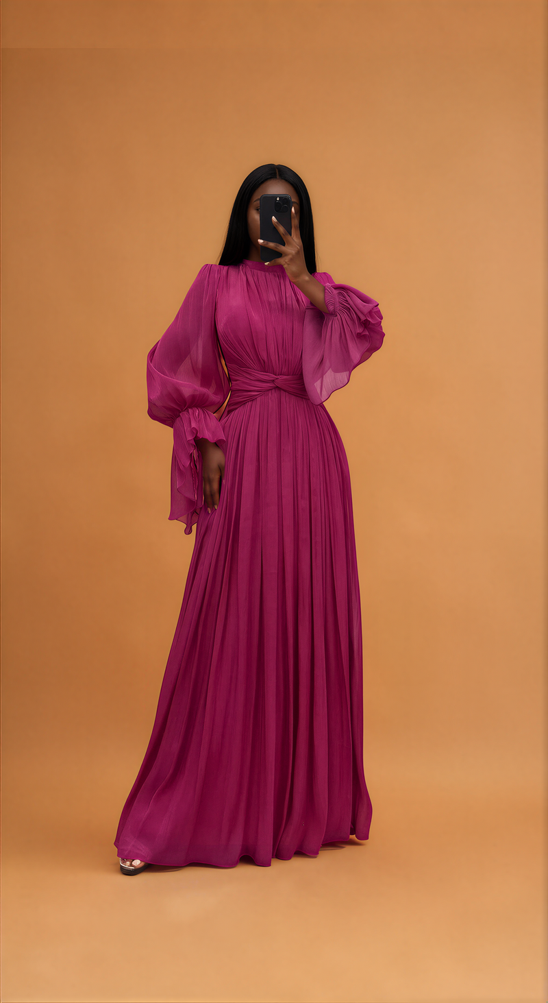 H2011 Fuschia Maxi Dress