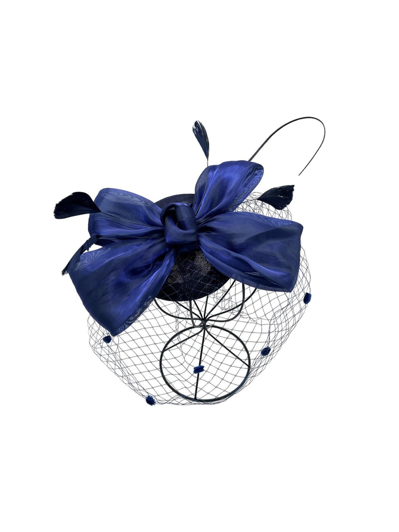 H3067 Marine Dotted Fascinator