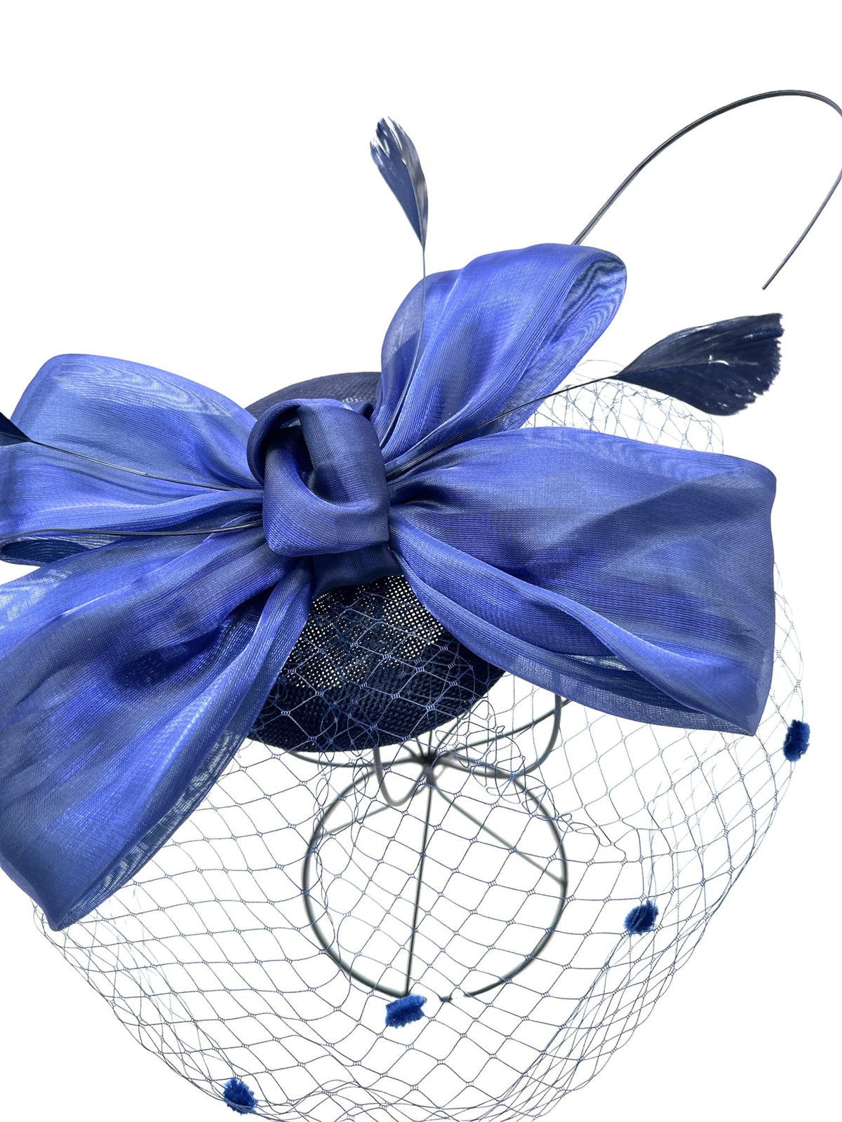 H3067 Marine Dotted Fascinator