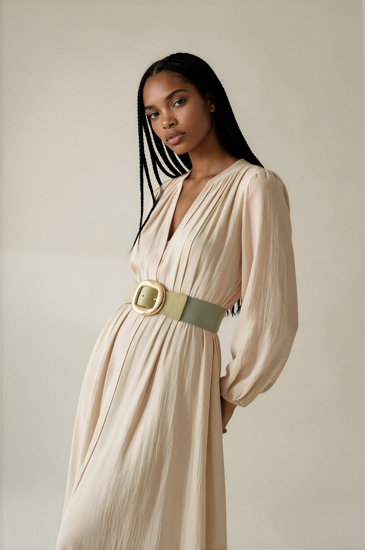 H3047 Green Thick Elastic Belt
