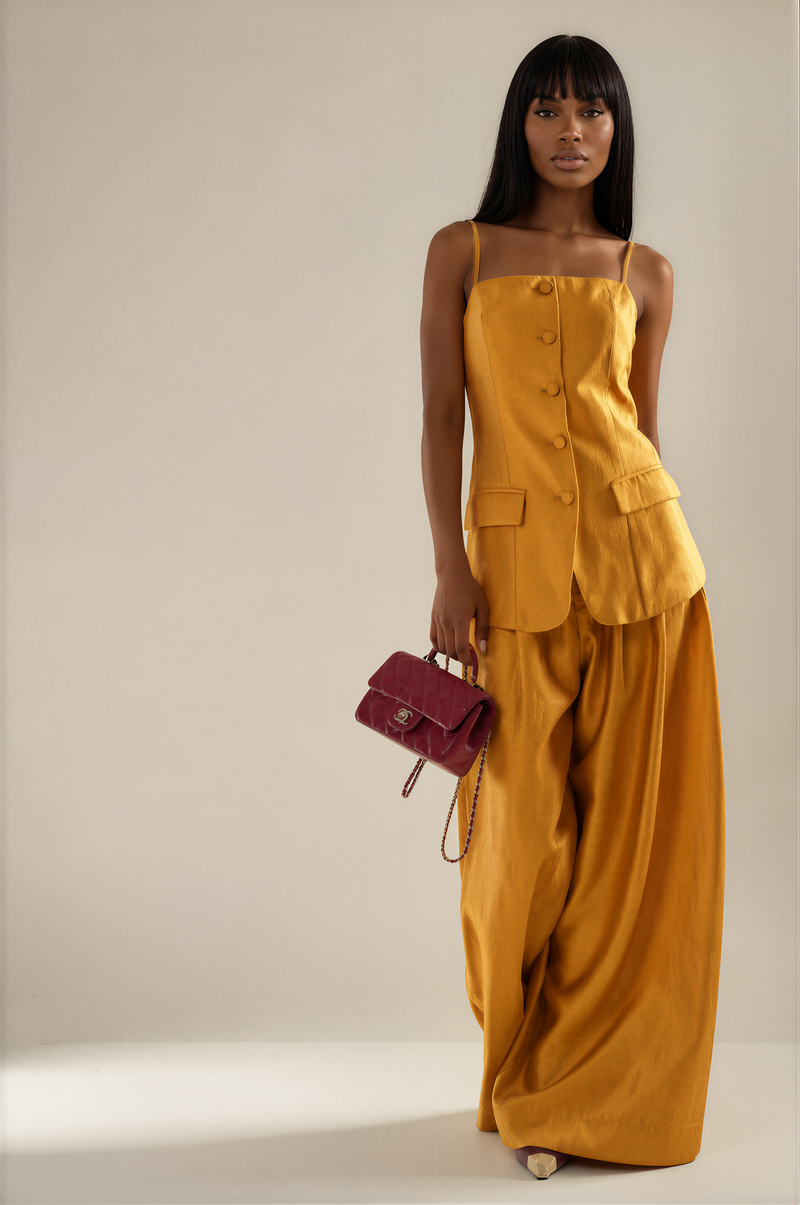 H3087 Golden Metallic Top