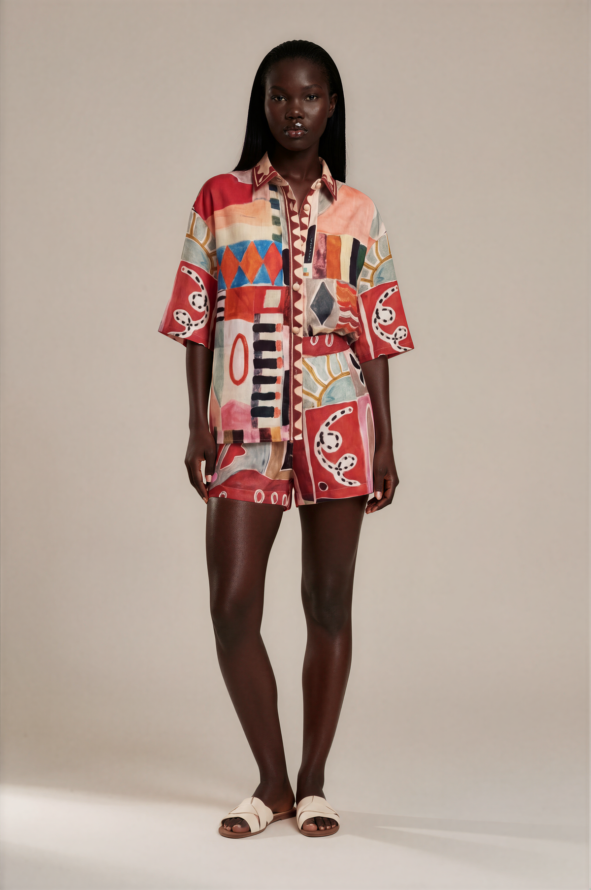 H3088 Aztec Print Blouse