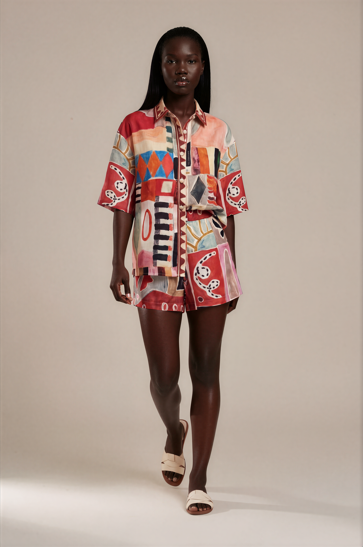H3088 Aztec Print Blouse