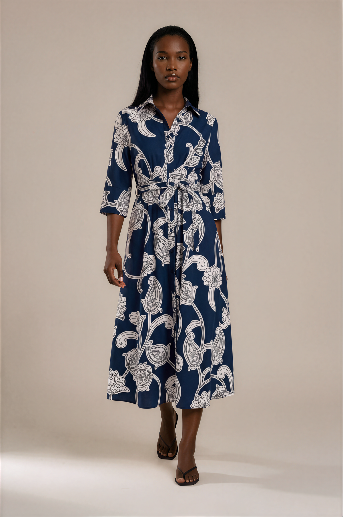 H3000 Marine Blue Swirl Midi