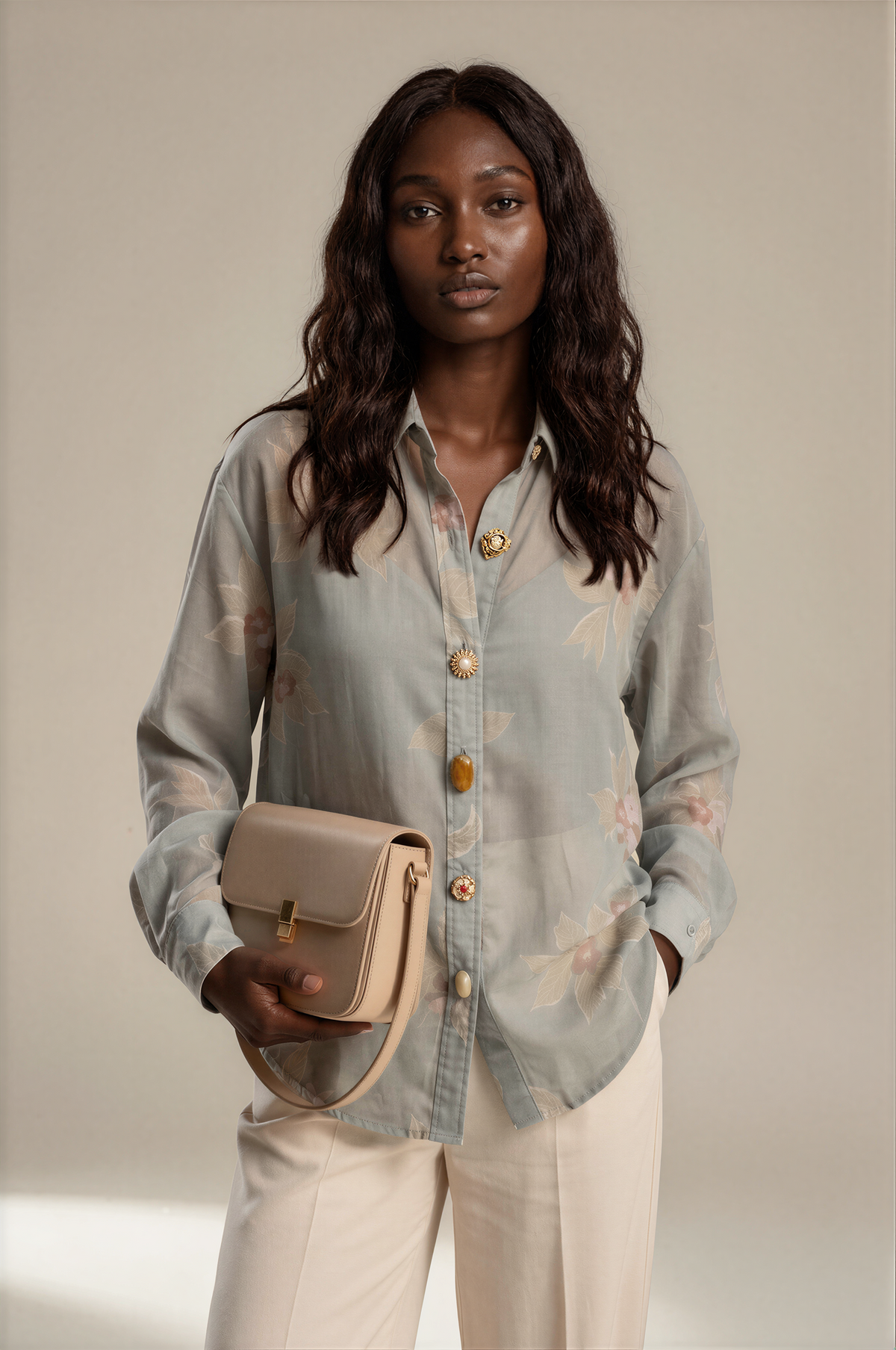 H3039 Floral Shirt