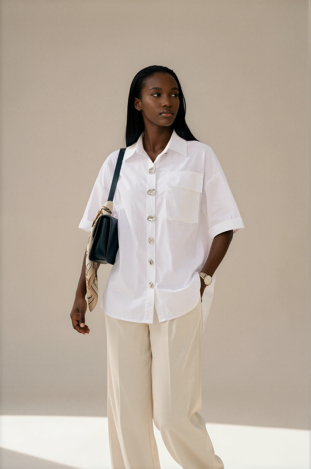 H3038 White Classic Shirt