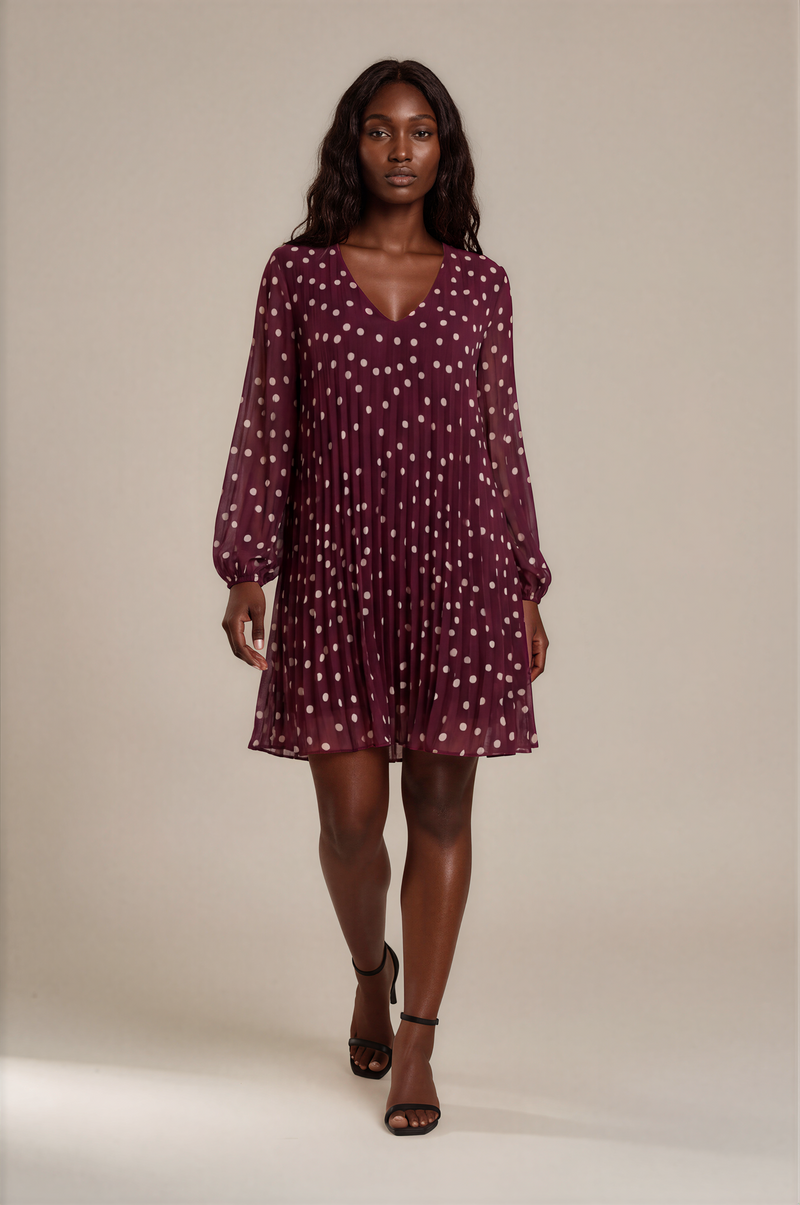 H3033 Rouge Polk-A-Dot Dress