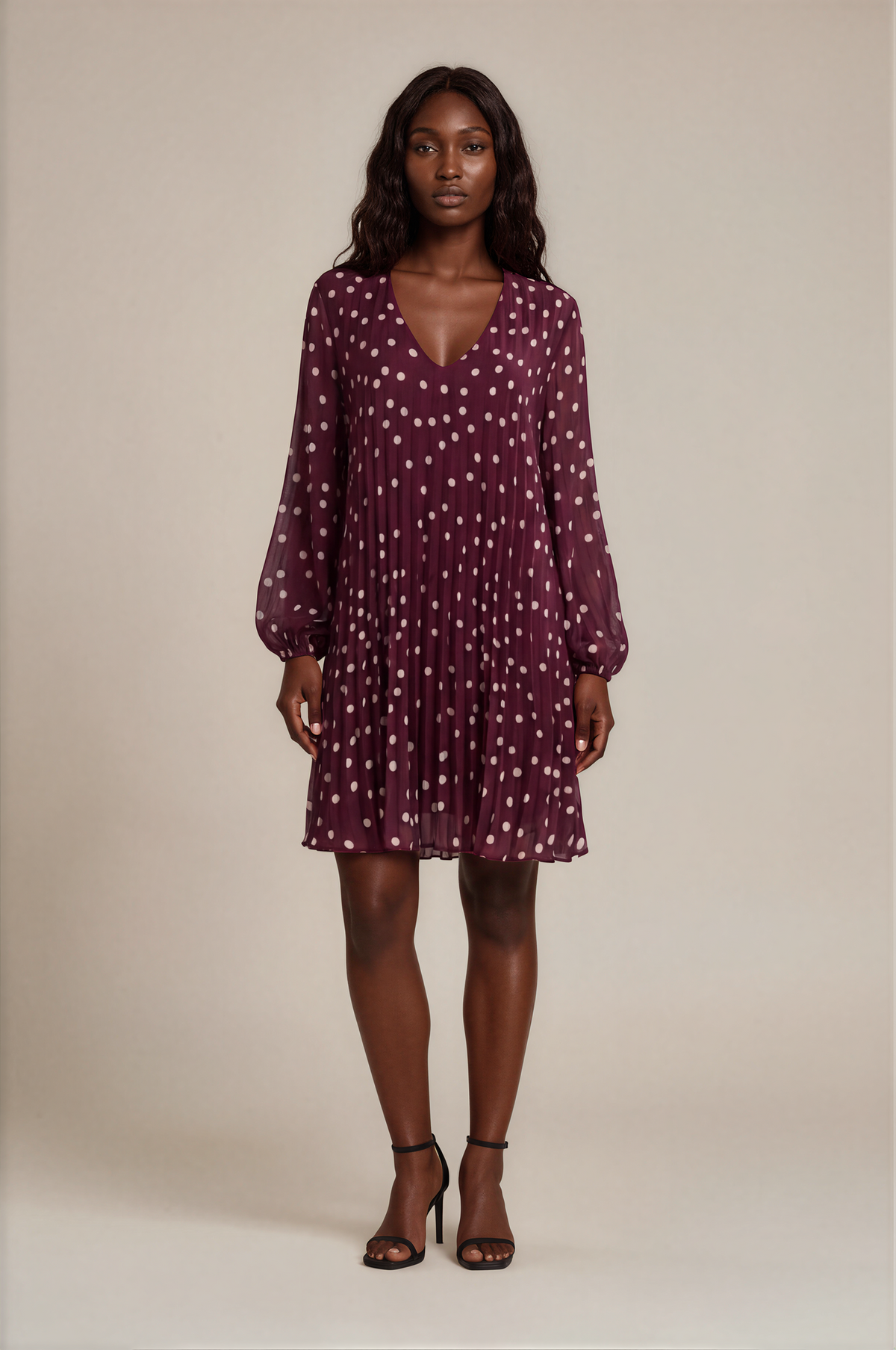 H3033 Rouge Polk-A-Dot Dress