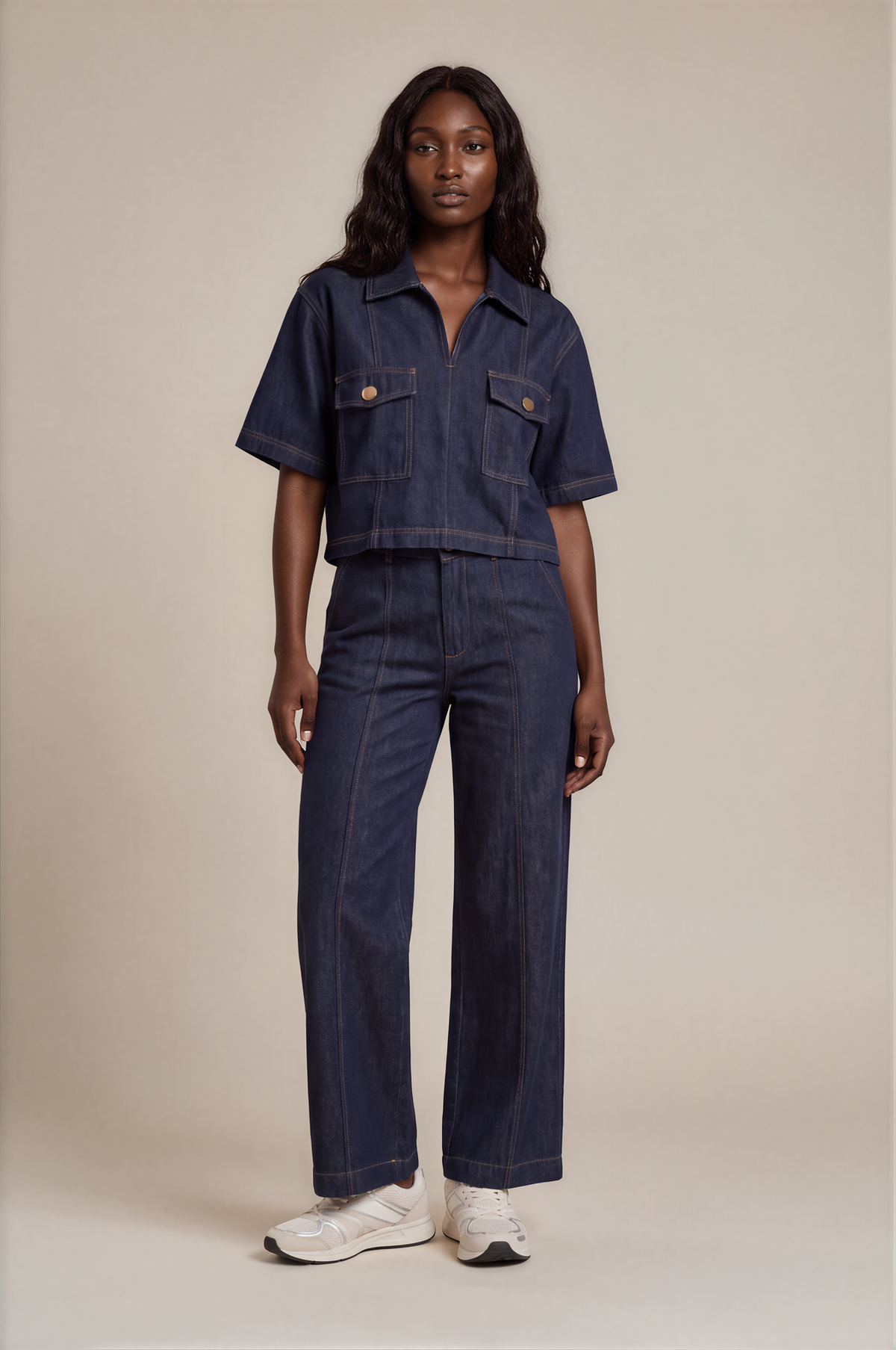 H3022 Denim Top