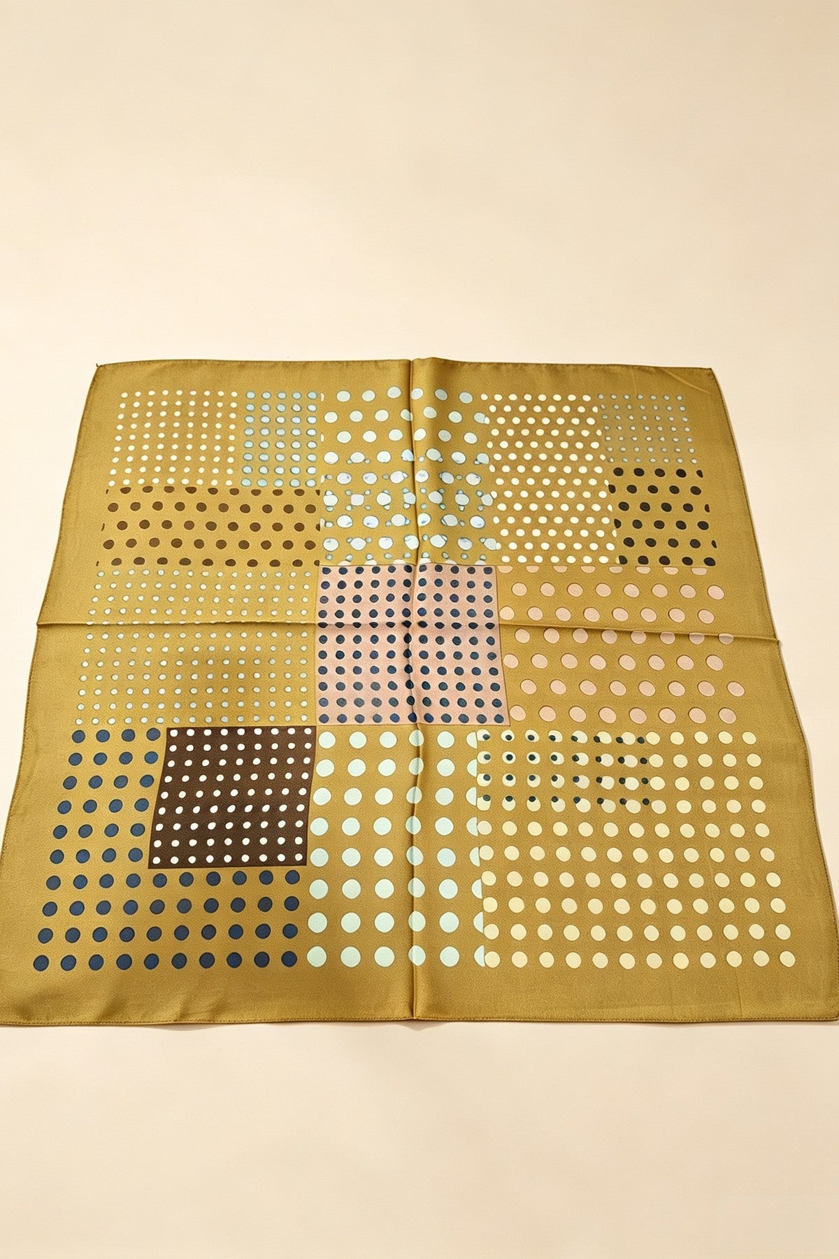 H3041 Mustard Polk-a-dot Scarf