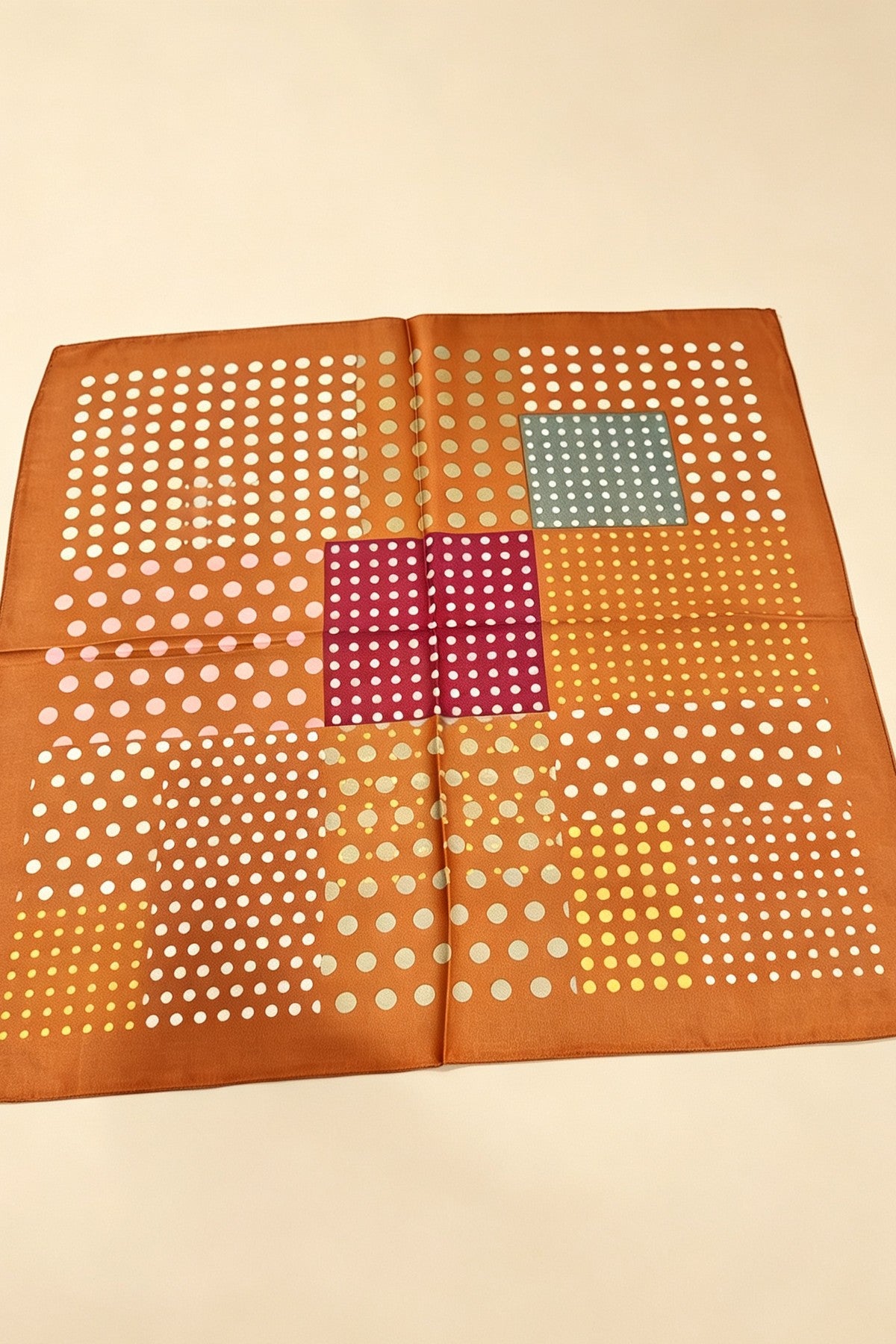 H3042 Rust Polk-a-dot Scarf