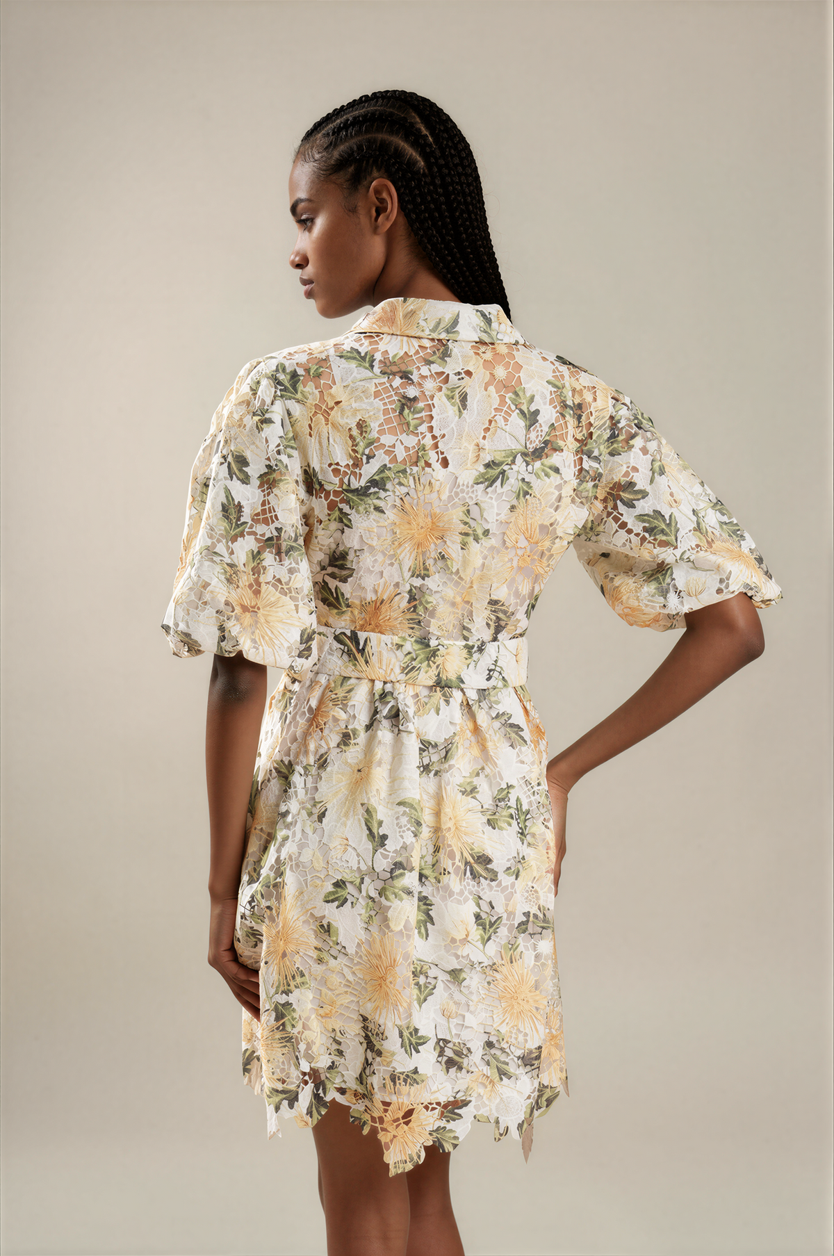 H3082 Floral Lace Event Dress