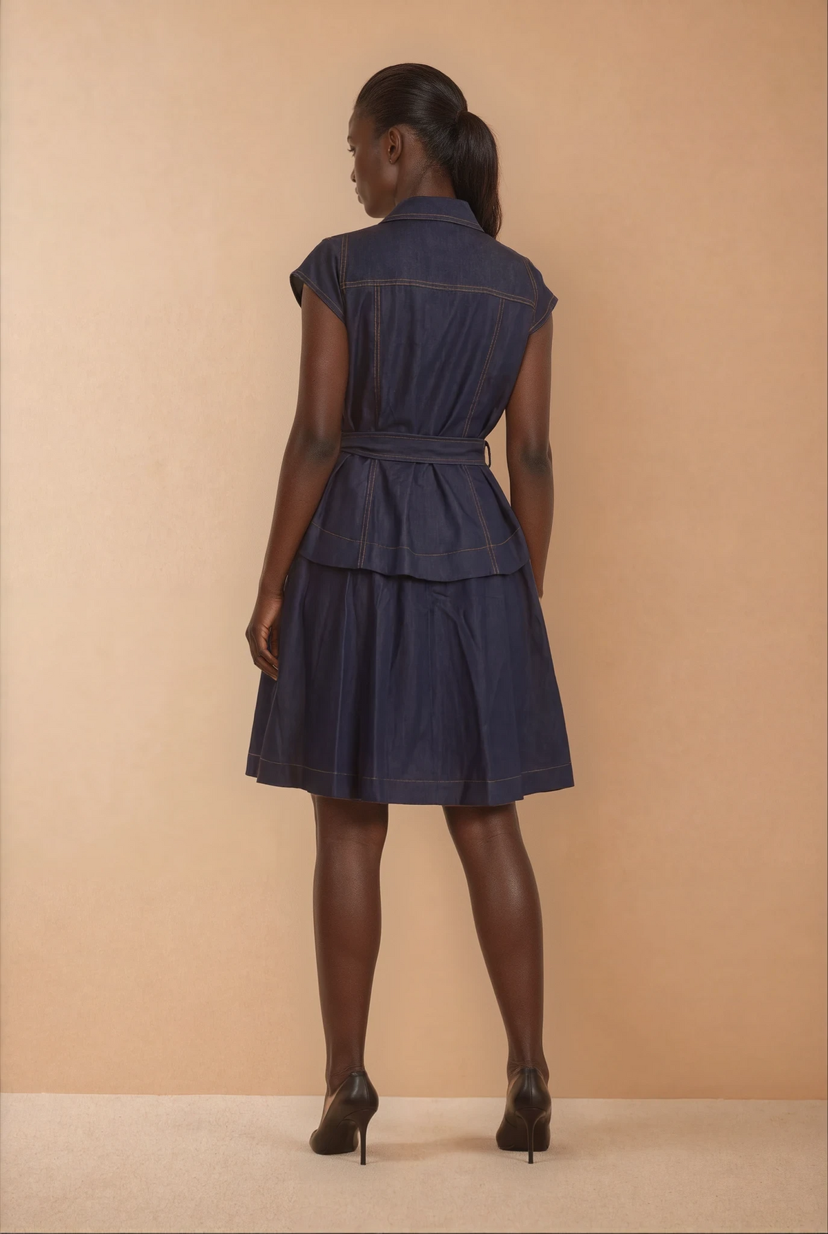 GG2151 Denim Gold Button Mini