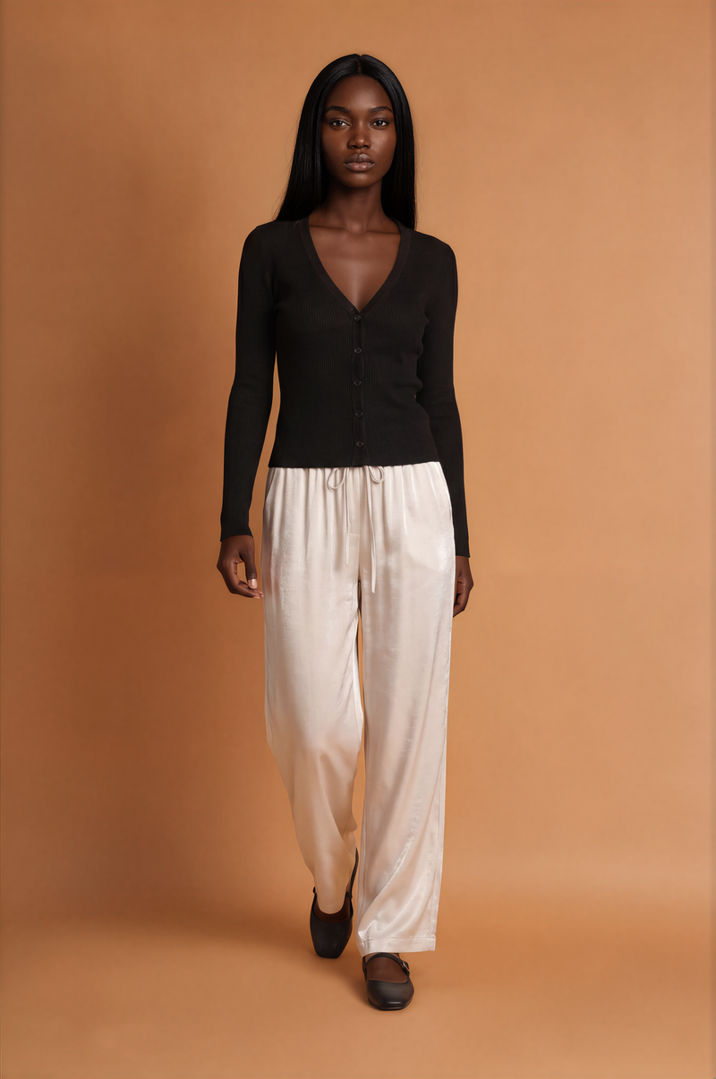 H2022 Ivory Lime Suede Pants