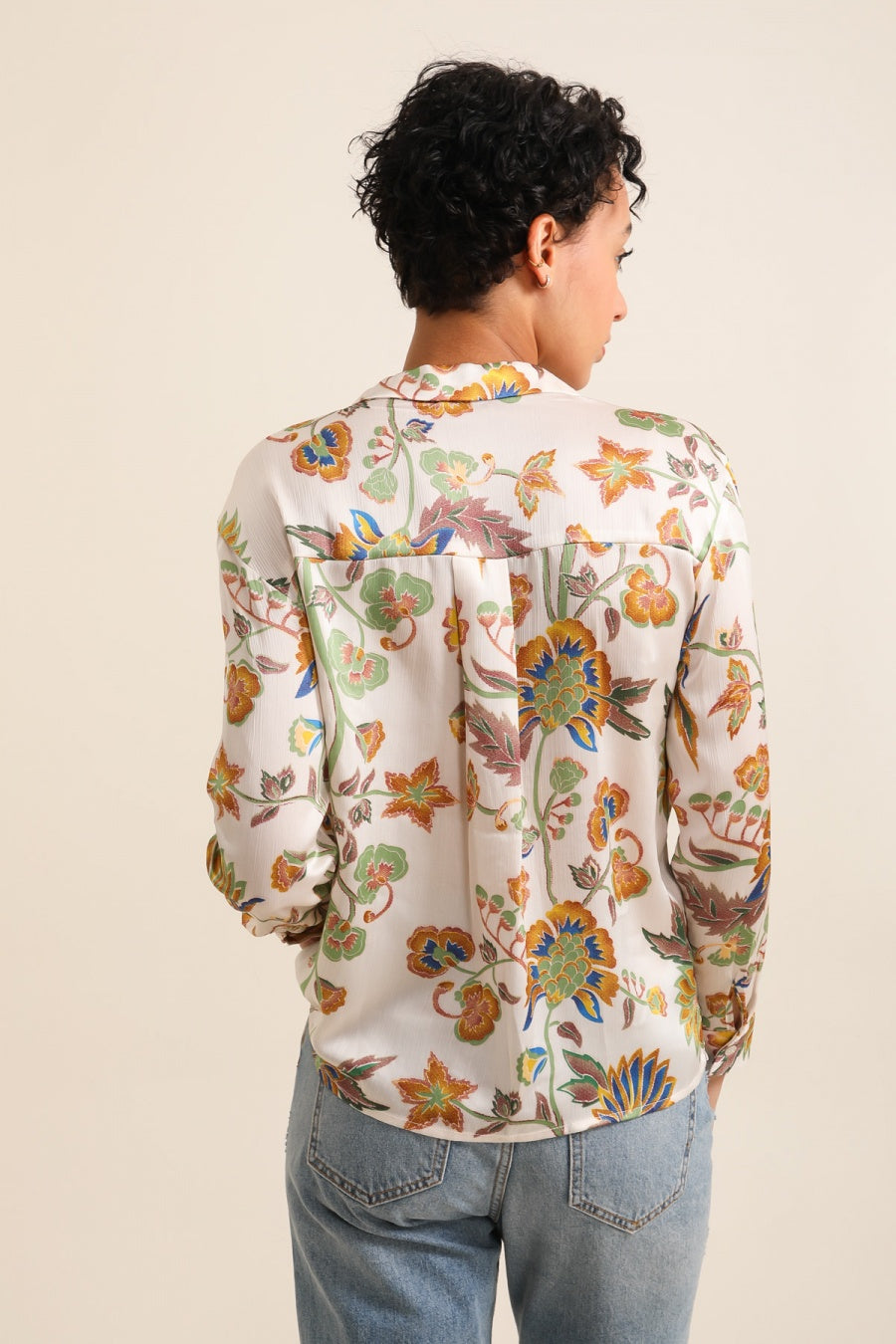 GG1094 Yellow Floral Blouse