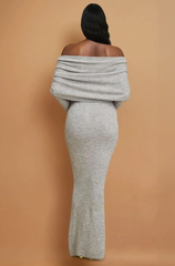 GG4106 Grey Off/s Wool Knit Dress
