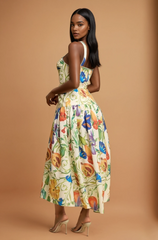 GG4056 Botanics Belted Midi Dress