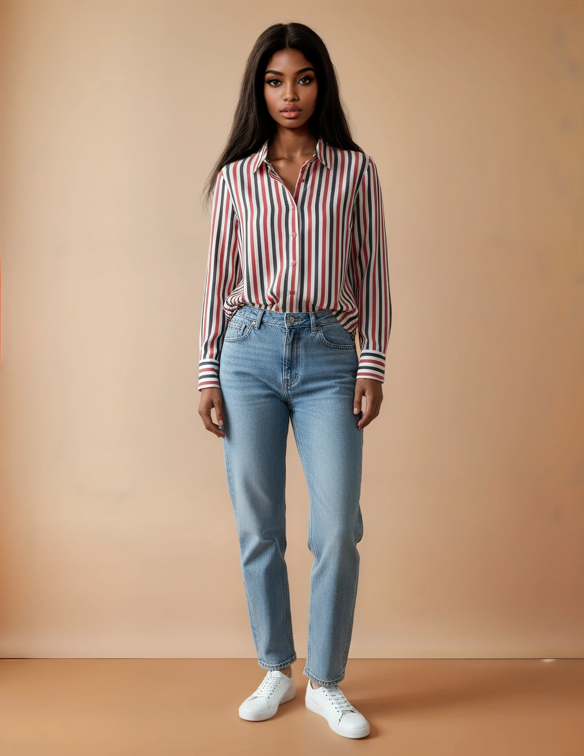 GG2006 Multi-Stripe Blouse