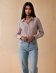 GG2006 Multi-Stripe Blouse