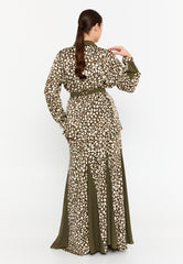 DD5123 Green Spot Print Skirt