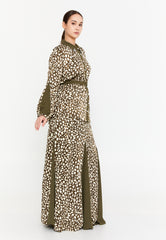 DD5123 Green Spot Print Skirt