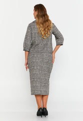 DD515 Grey Office Pencil Skirt