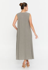 DD8034 Linen Midi Free Flow Dress