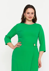 GG3030 Green Pleated Official Dress