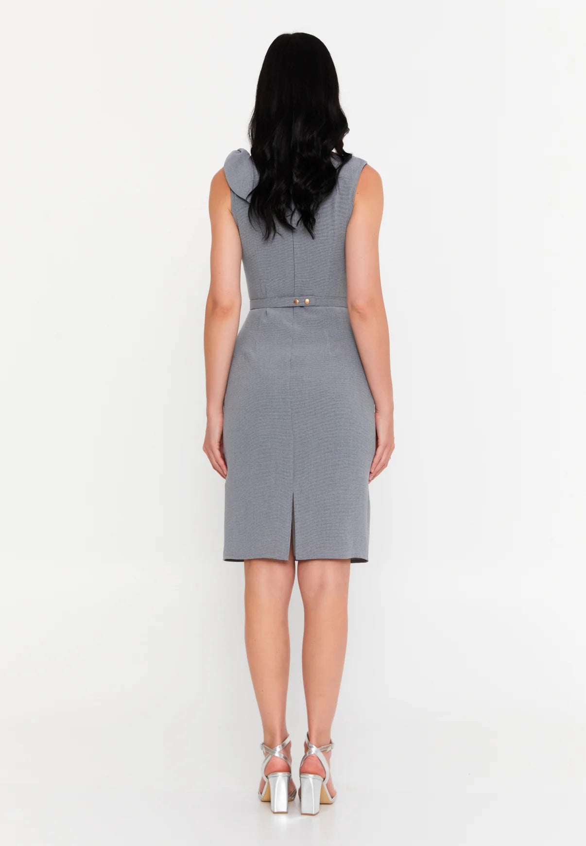 GG3021 Grey Pencil Cut Official Dress