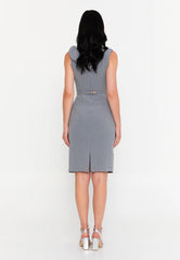 GG3021 Grey Pencil Cut Official Dress