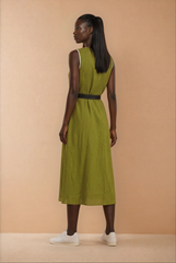 GG2101 Green & White Trim Midi