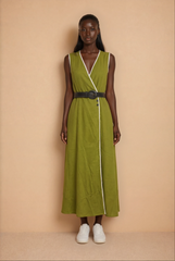 GG2101 Green & White Trim Midi