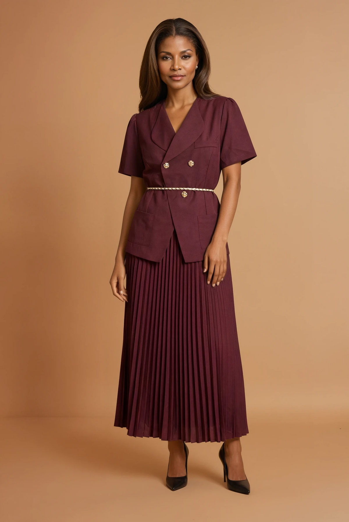GG2155 Burgundy Blazer