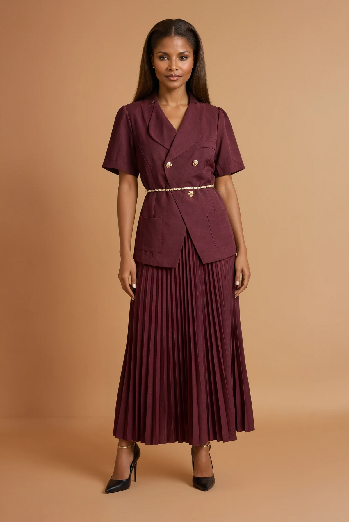 GG2155 Burgundy Blazer