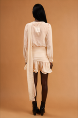 H1013 White Mini Dress