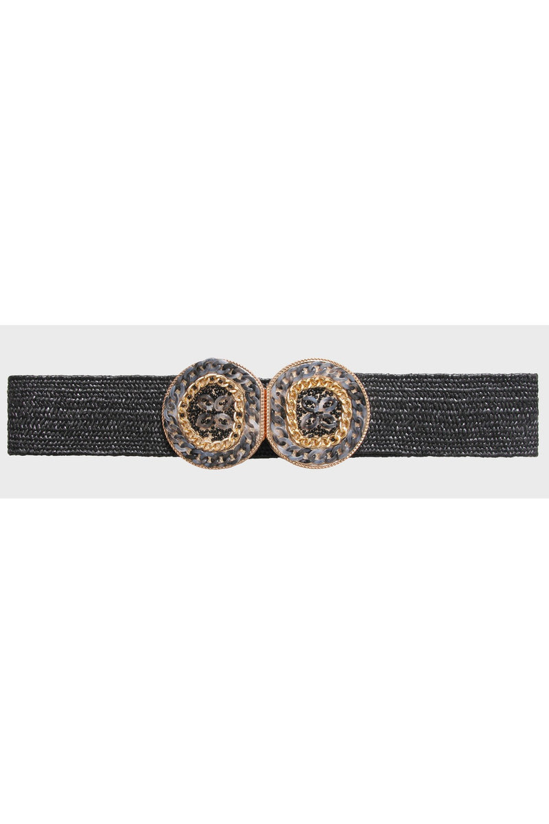 H1034 Black Seashell Belt