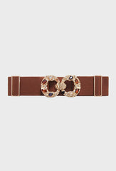 H1042 Coffee Gem Detail Belt
