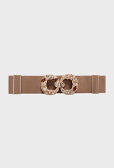 H1041 Taupe Gem Detail Belt