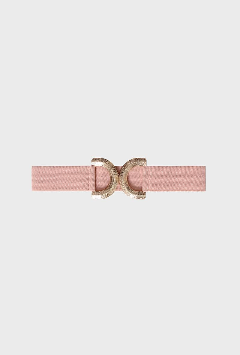 H1044 Pink Gold Buckle Belt