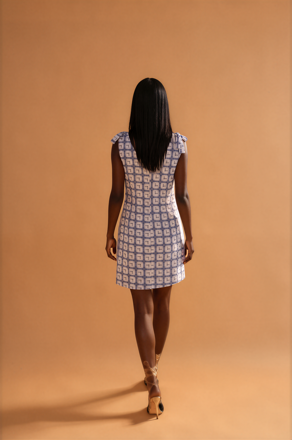 H1000 Blue Multi Print Dress