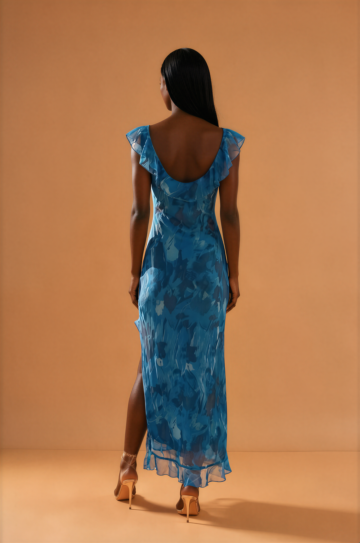 H1008 Blue Print Maxi