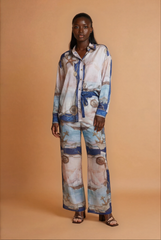 GG2170 Blue Print Resort Pants