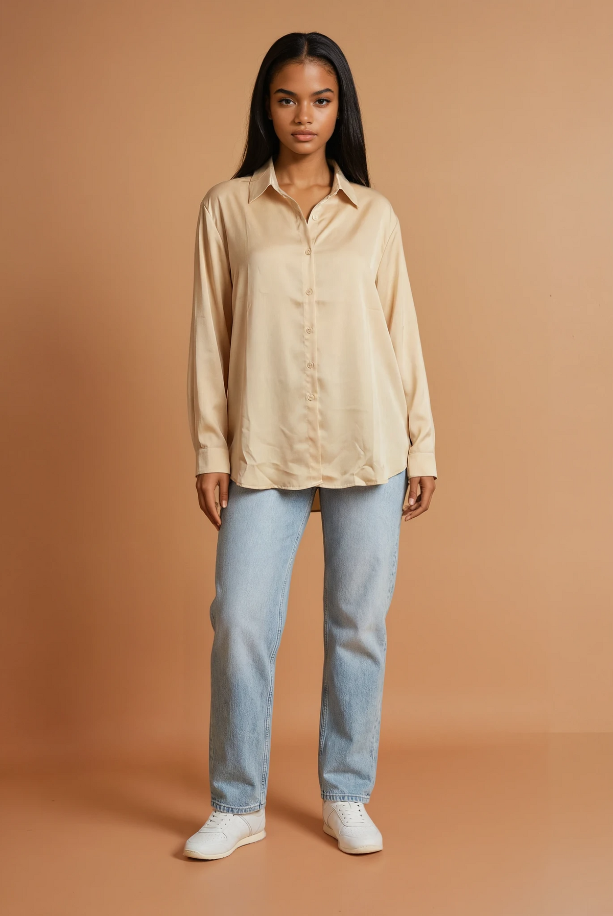GGG4103  Butter Yellow Satin Top