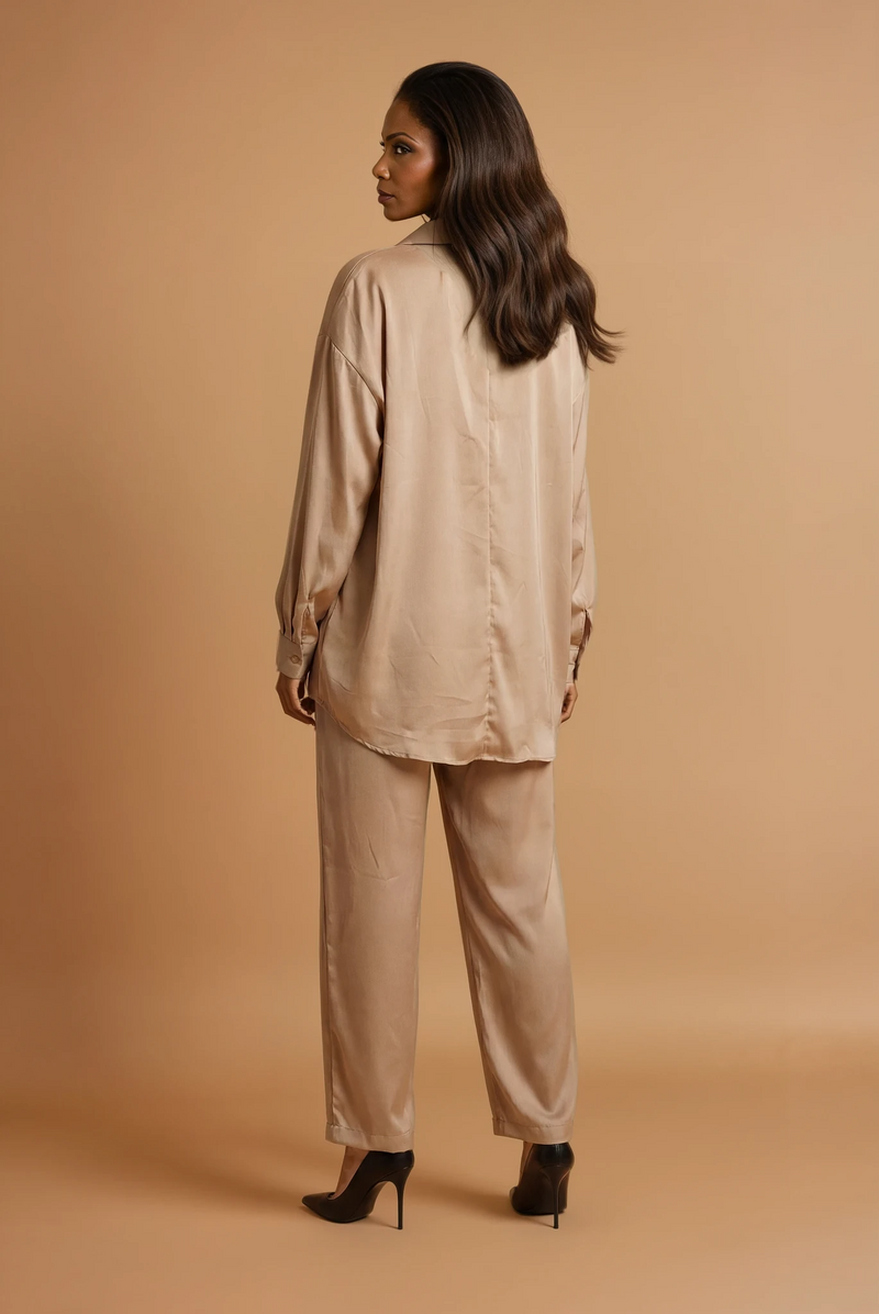 GGG4106 Metallic Peach Trousers