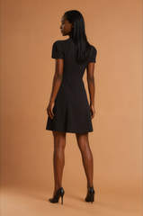 GGG5105 Classic Black Knee Length Dress