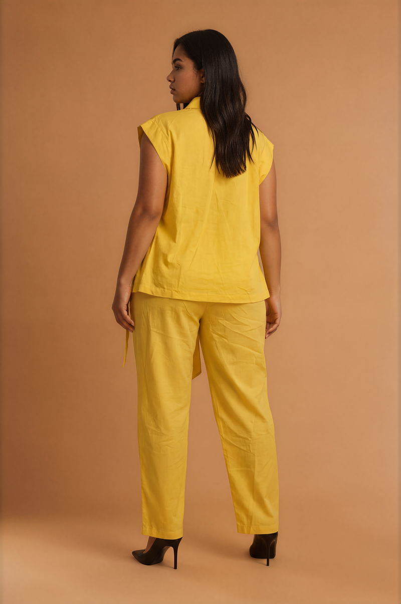 GGG5128 Yellow Sleeveless Trouser